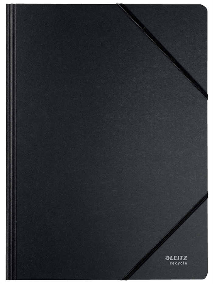 Leitz Elastic folder recycled cardboard A4 black