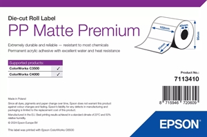 Epson PP Matte Label Premium, Die-cut labels, 102 x 51mm ( 535 Labels )