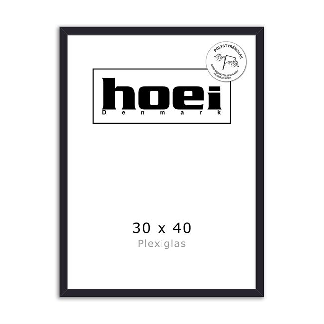 Wooden frame for photos and posters 30 x 40 - PLEXI cm