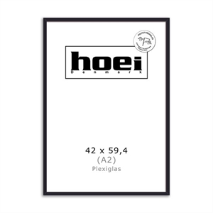 Black wooden frame for photos and posters 42 x 59.4 PLEXI cm ( A2 )