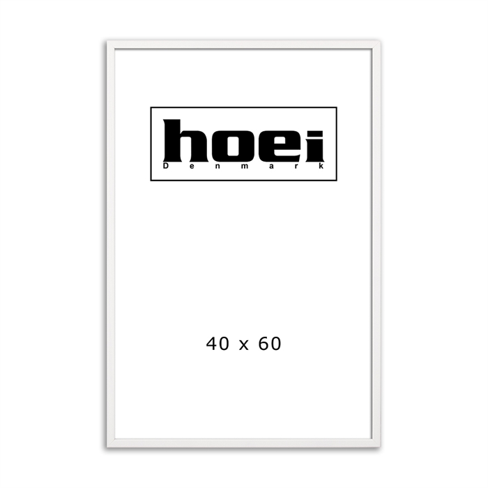 White wooden frame for photos and posters 40 x 60 cm