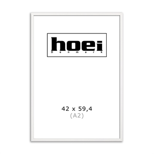 White wooden frame for photos and posters is 42 x 59.4 cm (A2)