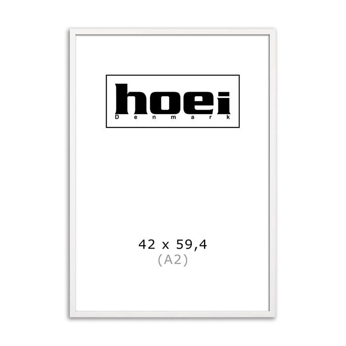 White wooden frame for photos and posters is 42 x 59.4 cm (A2)