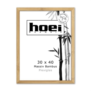 Bamboo wooden frame for photos and posters 30 x 40 PLEXI cm