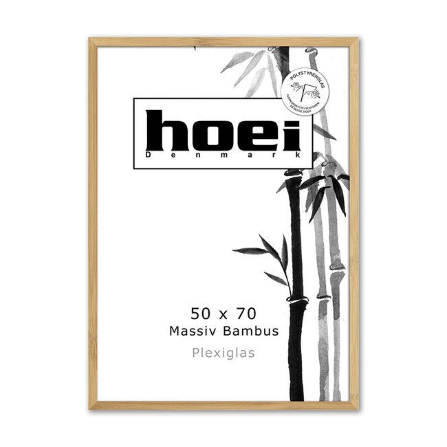 Bamboo wood frame for photos and posters 50 x 70 PLEXI cm