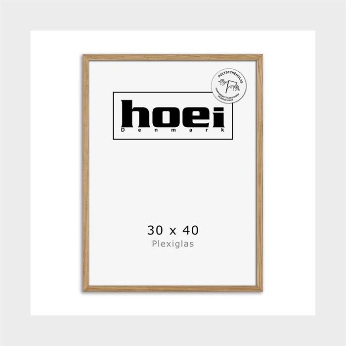 Massive oak frame for photos and posters 30 x 40 PLEXI cm