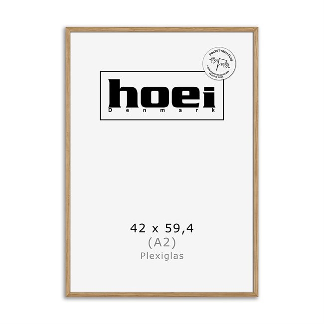 Massive oak frame for photos and posters 42 x 59.4 - A2 PLEXI cm