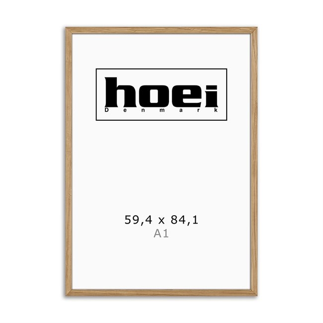 Massive oak frame for photos and posters is 59.4 x 84.1 cm (A1)