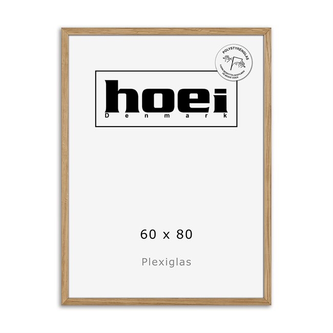 Massive oak frame for photos and posters 60 x 80 PLEXI cm