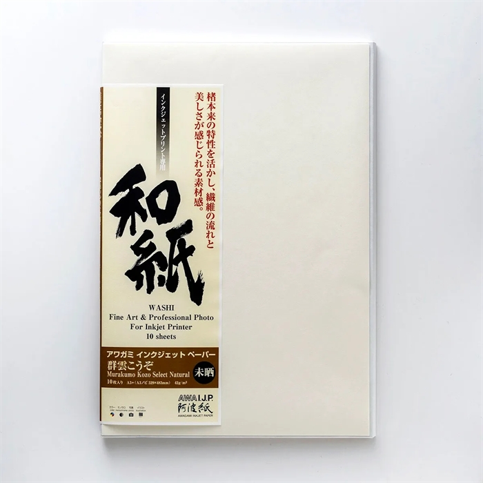 Awagami Murakumo Kozo Select natural - 42 g/m², A3+ 10 sheets