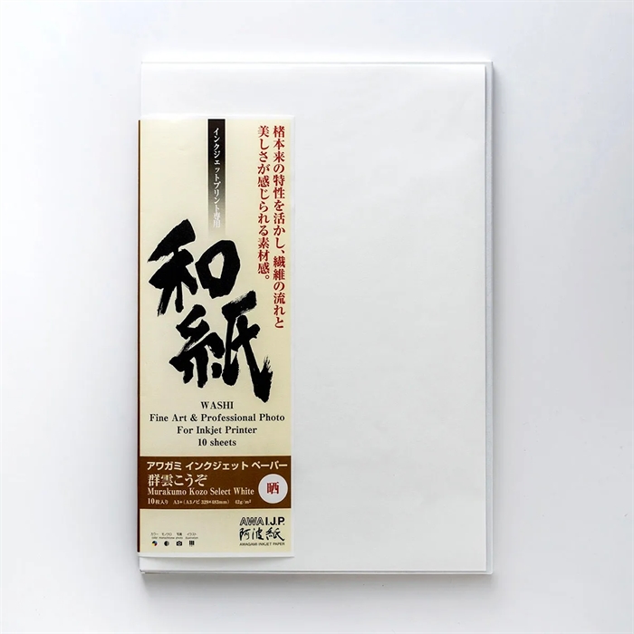 Awagami Murakumo Kozo Select white - 42 g/m², A4 20 sheets