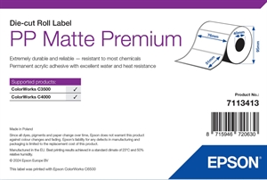 Epson PP Matte Label Premium, Die-cut labels, 76 x 51mm ( 535 Labels )