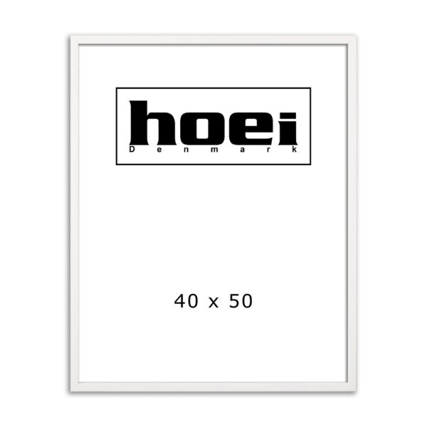 White wooden frame for photos and posters 40 x 50 cm