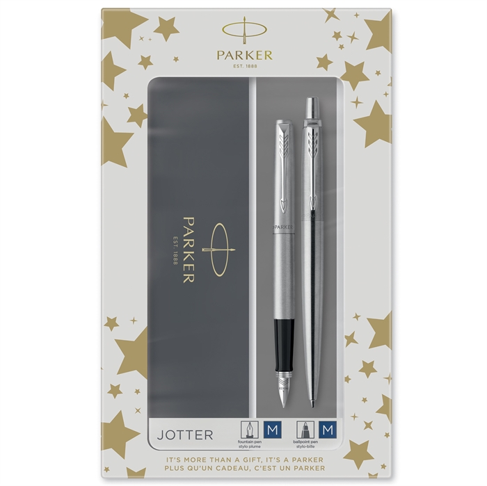 Parker Duoset Jotter CT ballpoint pen+fountain pen silver