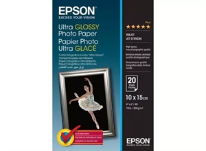 Epson Ultra Glossy Photo Paper 300 g/m²- 10x15cm - 20 sheets